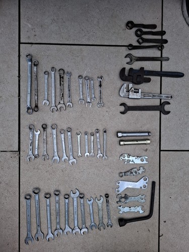 Job lot vintage spanners hand - lot,